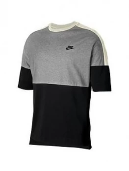 Nike Short Sleeve Jersey Top - Grey/White, Size XL, Men