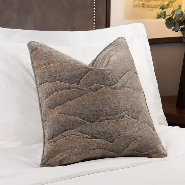 Stratus Cushion Taupe, Taupe / 45 x 45cm / Polyester Filled