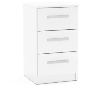 Lynx 3 Drw Bedside White