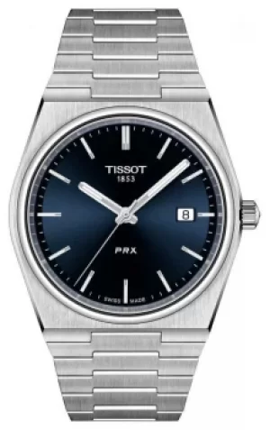 Tissot Mens PRX 40mm Quartz Blue Dial T1374101104100 Watch