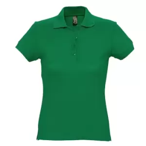 SOLS Womens/Ladies Passion Pique Short Sleeve Polo Shirt (L) (Kelly Green)