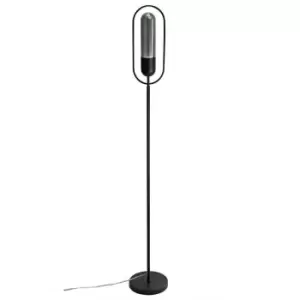 Floor Lamp, 1 x 7W LED, 4000K, 790lm, Black, Smoked - Luminosa Lighting