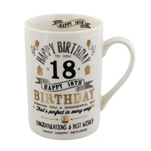 Signography Silver & Gold 18th Birthday Mug