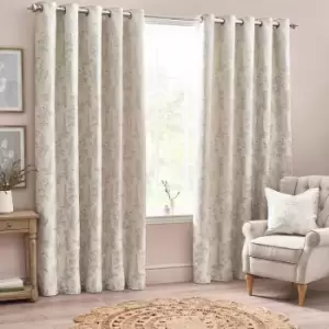 Sophia Room Darkening Eyelet Curtains Natural, Natural / 229 x 183cm