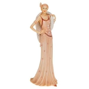 Deco 1930s Pink Charleston Standing Figurine Ornament