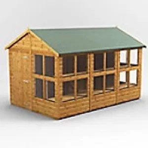 Power Garden Shed 128PAPS Golden Brown 12x8