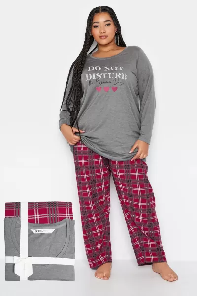 'Do Not Disturb' Slogan Wide Leg Pyjama Set