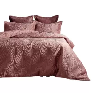 Paoletti Palmeria Contemporary Oxford Pillowcase (50cm x 75cm) (Blush)