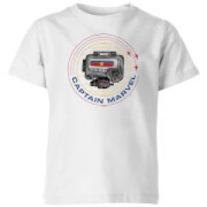 Captain Marvel Pager Kids T-Shirt - White - 3-4 Years