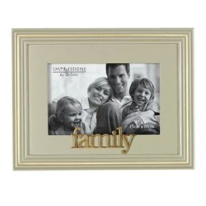 6" x 4" - Celebrations Grey Wooden Photo Frame - Family