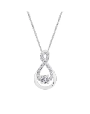 Simply Silver Half Infinity Necklace