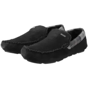 Barbour Mens Monty Slippers Black Suede 10 (EU44)