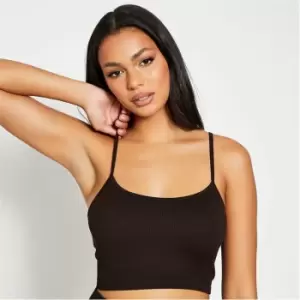 I Saw It First Seamless Ribbed Cami Crop Top - Brown