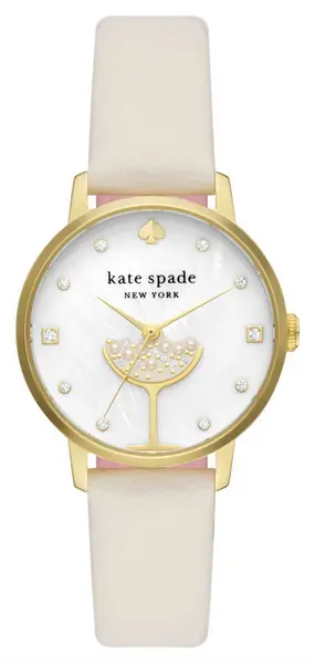 Kate Spade KSW1779 Metro (34mm) Mother-of-Pearl Dial / White Watch