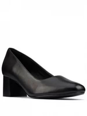 Clarks Sheer55 Heeled Court Shoe, Black, Size 8, Women