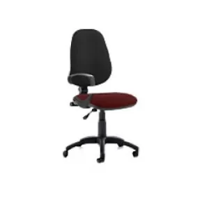 Dynamic Permanent Contact Backrest Task Operator Chair Loop Arms Eclipse I Black Back, Ginseng Chilli Seat High Back