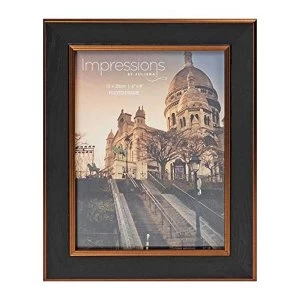 6" x 8" - Impressions Black & Bronze Wood Finish Photo Frame