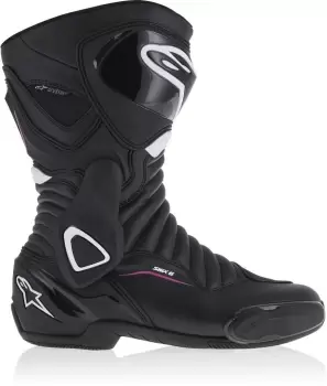 Alpinestars Stella SMX-6 V2 Drystar Ladies Motorcycle Boots, black-white-purple, Size 38 for Women, black-white-purple, Size 38 for Women