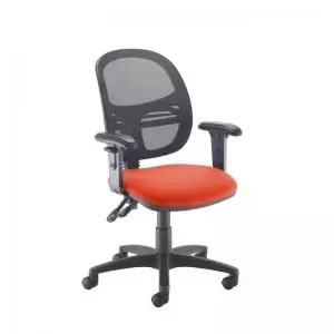 Jota Mesh medium back operators chair with adjustable arms - Tortuga