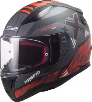 LS2 FF353 Rapid Xtreet Helmet, black-red, Size S, black-red, Size S