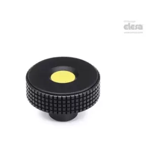 Elesa - Diamond knurled knob-MBT.50 B-6-C4 Yellow