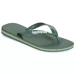 Havaianas BRASIL LOGO mens Flip flops / Sandals (Shoes) in Green,5,8,6 / 7,9 / 10,11 / 12