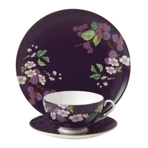 Wedgwood Tea garden blackberry apple 3 piece set Black