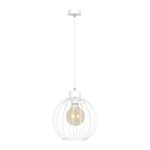 Emibig Pineta White Wire Frame Pendant Ceiling Light 1x E27