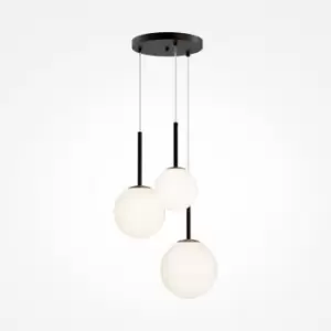 Maytoni Basic Form Modern 3 Light Cluster Pendant Ceiling Light Matt Black E14