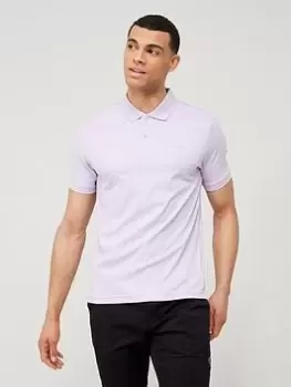 Calvin Klein Smooth Cotton Slim Polo Shirt - Light Purple , Light Purple, Size XL, Men