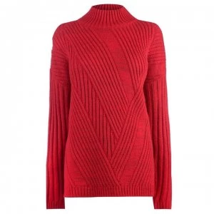 Firetrap Blackseal High Knit Jumper - Red