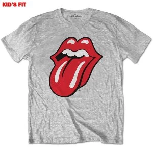 The Rolling Stones - Classic Tongue Kids 11 - 12 Years T-Shirt - Grey