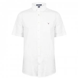 Gant Short Sleeve Oxford Shirt - White 110