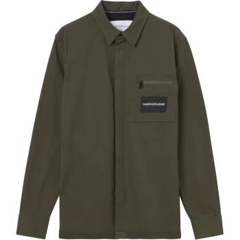 Calvin Klein Jeans Twill Regular Overshirt - Olive LBL