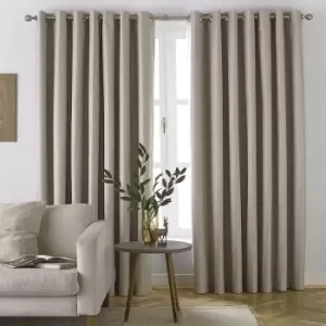 Furn Moon Eyelet Curtains (66in x 72in) (Natural) - Natural