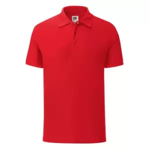 Fruit Of The Loom Mens Iconic Pique Polo Shirt (XXL) (Red)