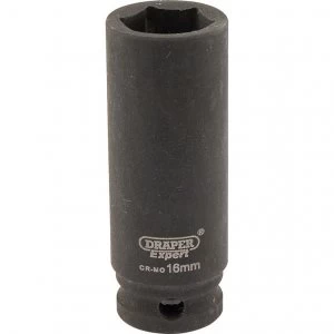 Draper Expert 3/8" Drive Hi Torq Deep Hexagon Impact Socket Metric 3/8" 16mm