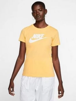 Nike Nsw Icon Futura Tee, Topaz Gold, Size L, Women