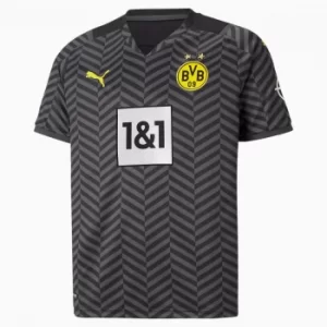 PUMA BVB Away Replica Youth Jersey, Asphalt Grey, size 11-12 Youth, Clothing