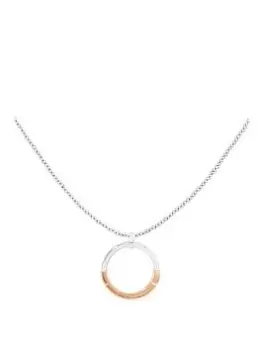 Calvin Klein Womens Calvin Klein two tone stainless steel and rose gold IP necklace, Two Tone, Women