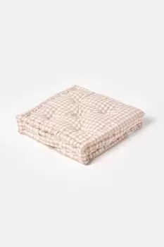 Cotton Gingham Check Floor Cushion