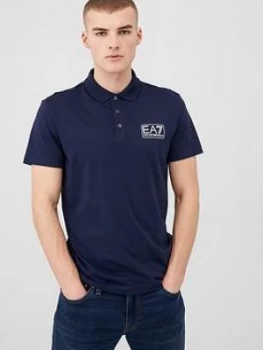 Emporio Armani EA7 Train Logo Series Polo Shirt Navy Size 2XL Men