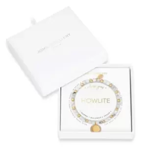 Wellness Gems Gold Howlite 17.5cm Stretch Bracelet 3857