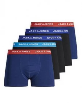 Jack & Jones Jaclee Trunks 5 Pack - Multi, Size L, Men