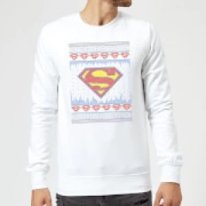 DC Supergirl Knit Christmas Sweatshirt - White - L