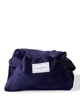 The Flat Lay Co. Navy Velvet Open Flat Makeup Bag, Navy, Women