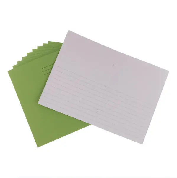 Classmates A4 Exercise Book 32 Page, Top Half Plain / Bottom 8mm Ruled, Green - Pack of 100