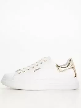 Guess Vibo Trainer, White/Gold, Size UK 4 = It/Eu 37, Women