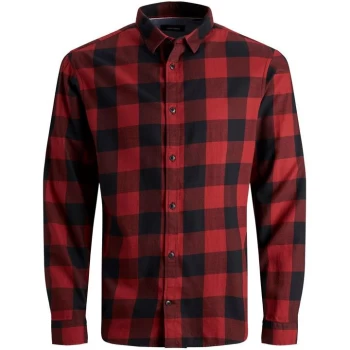 Jack and Jones Gingham Shirt Mens - Red