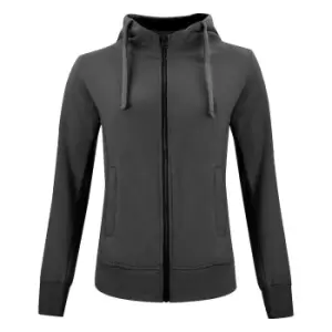 Clique Womens/Ladies Classic Melange Full Zip Hoodie (L) (Anthracite)